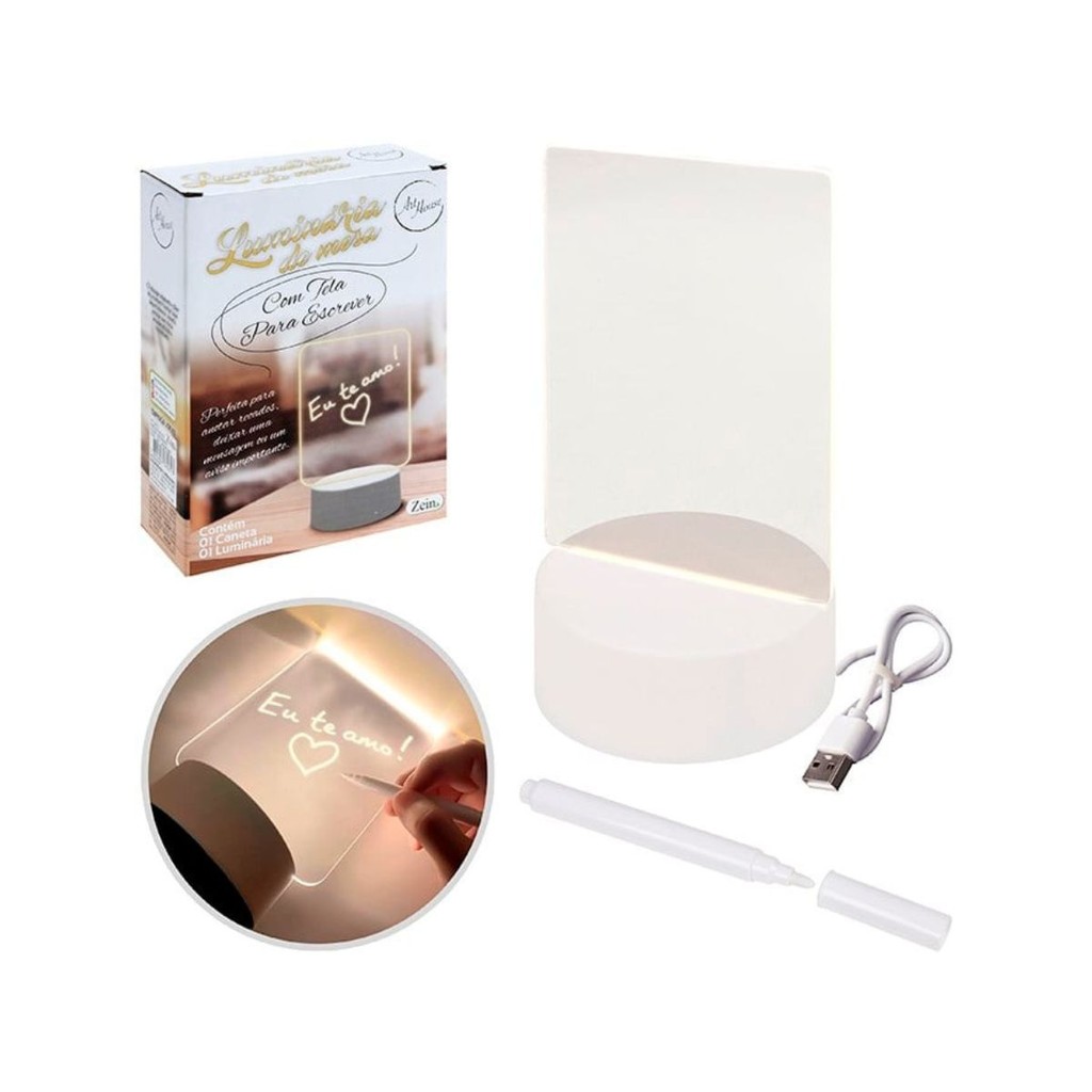 Luminária de Mesa LED Articulada Recarregável Touch