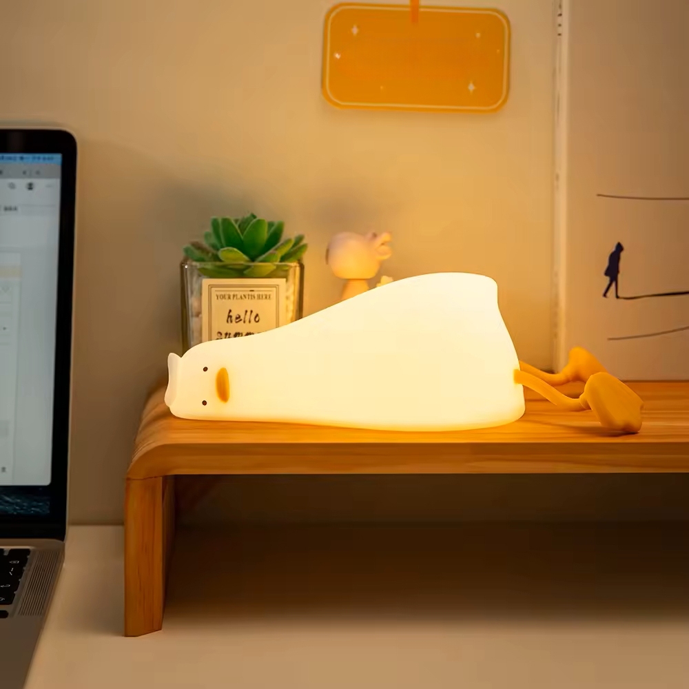 Luminária de Silicone Touch Recarregável Luz Quente para Quarto de Bebê