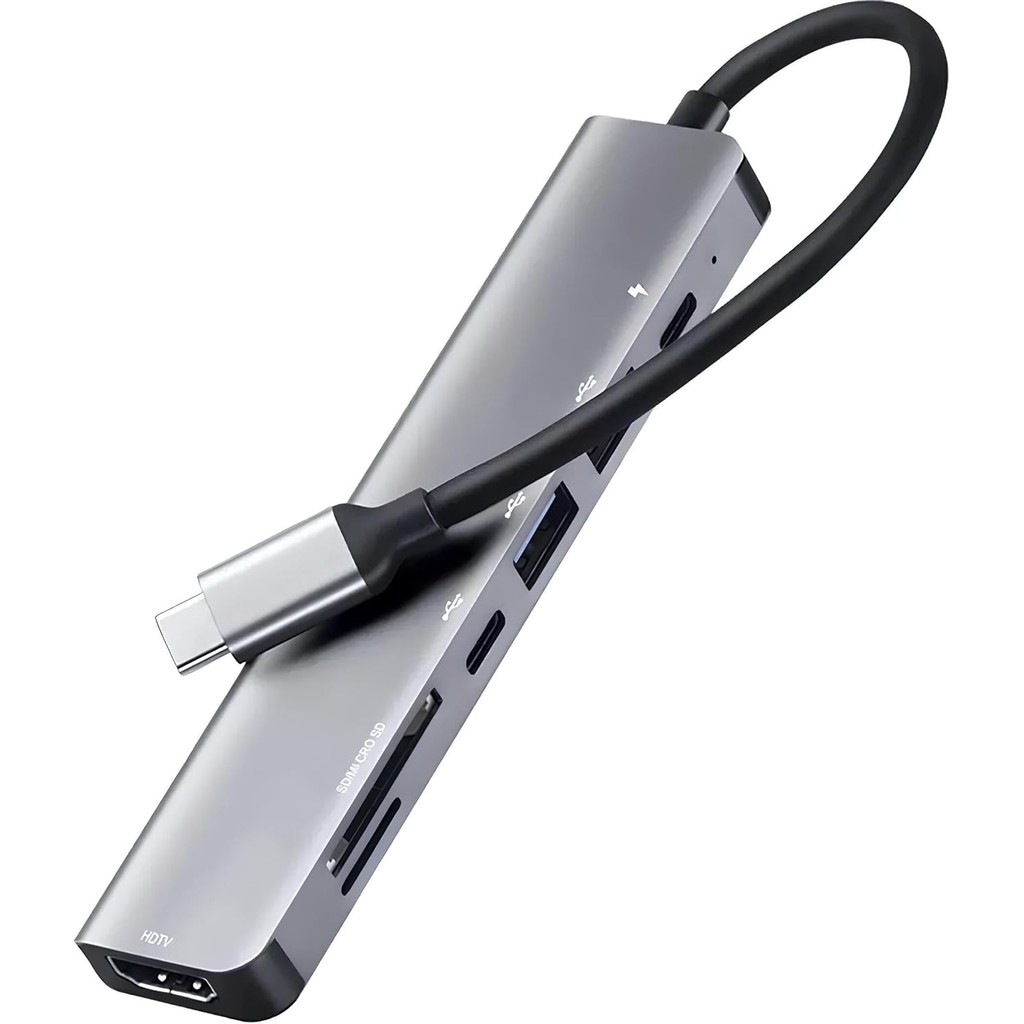 Hub Adaptador USB-C 7 em 1 HDMI 4K USB 3.0 PD 100W
